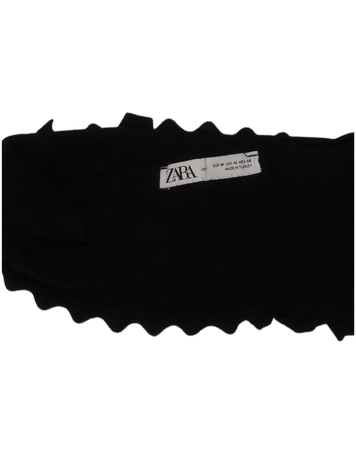 Zara Sutiã feminino crop top médio preto moderno