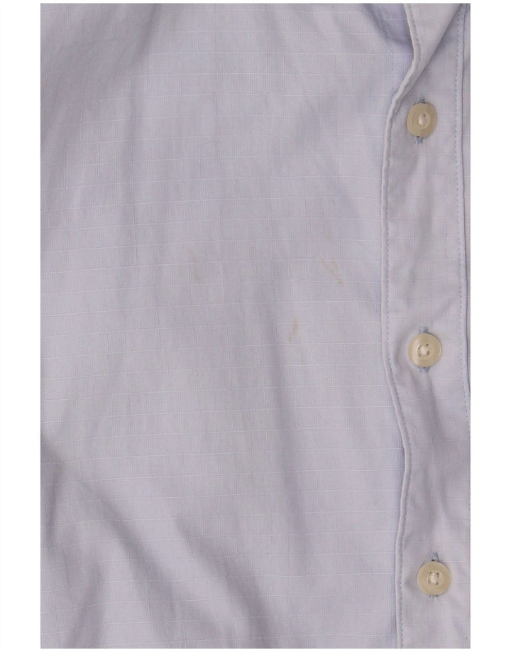 Camisa masculina Farah casual fit XL algodão xadrez azul