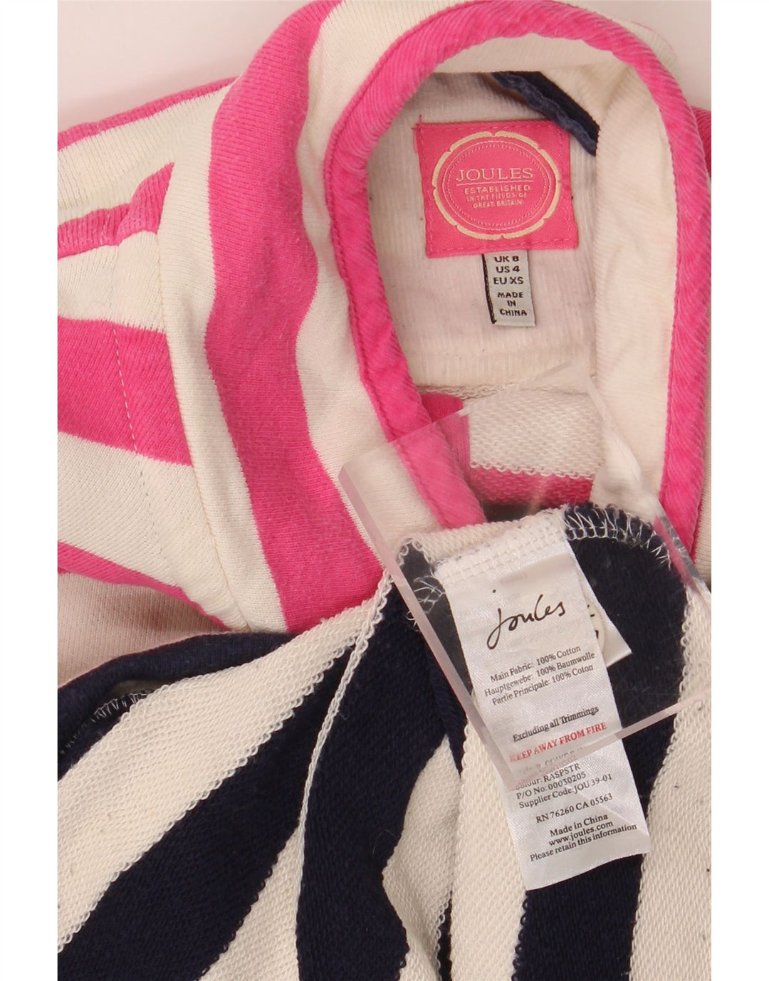 JOULES Womens Sweatshirt Jumper UK 8 Small Multicoloured Striped