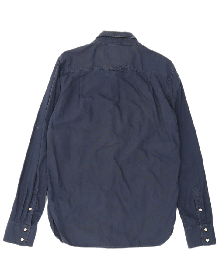 Camisa masculina Superdry grande algodão azul marinho
