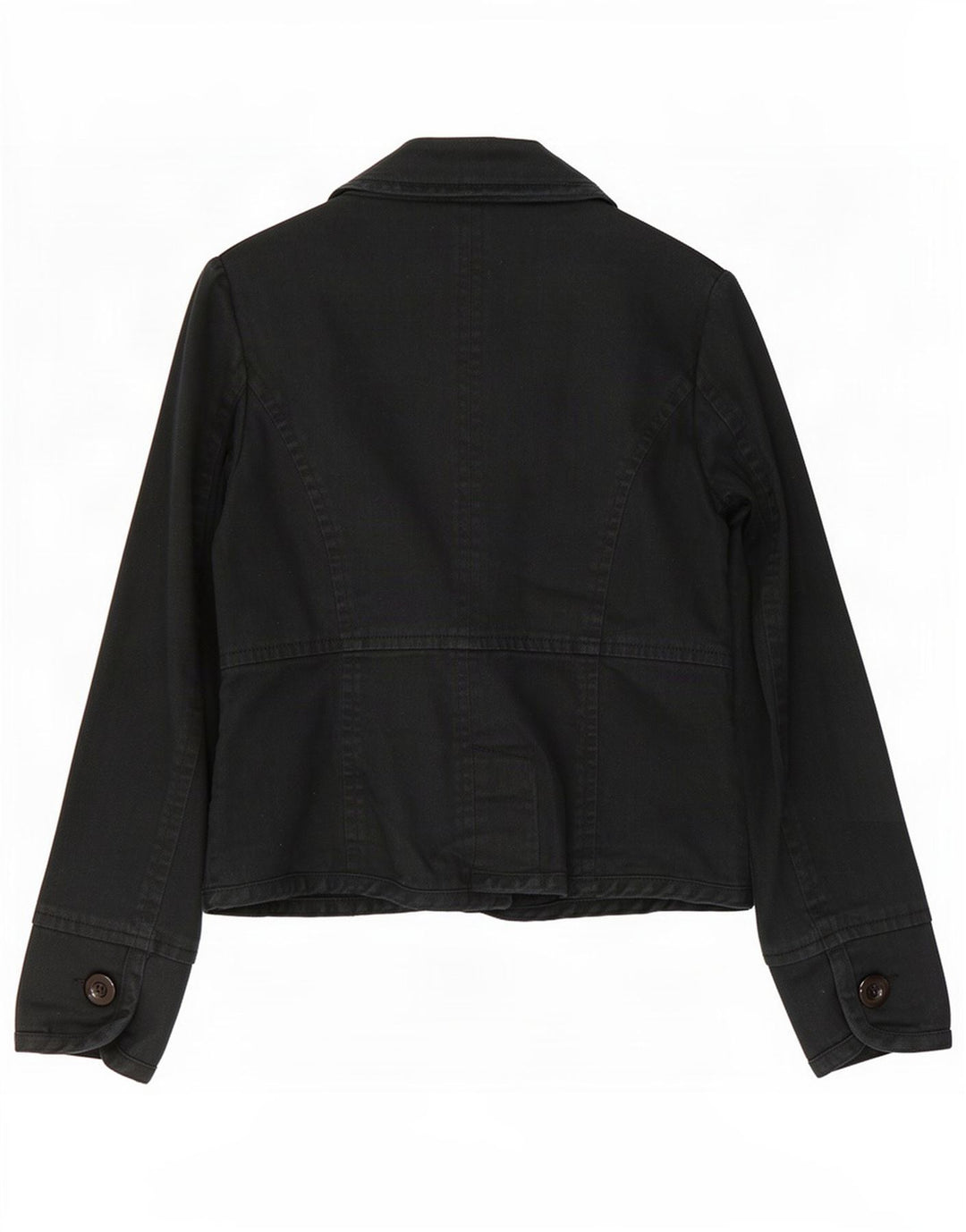 Jaqueta blazer feminina Monsoon com 1 botão Reino Unido 16 grande algodão preto