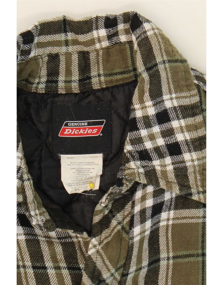 Camisa masculina de flanela Dickies Lumberjack, pequena, cáqui, xadrez, algodão