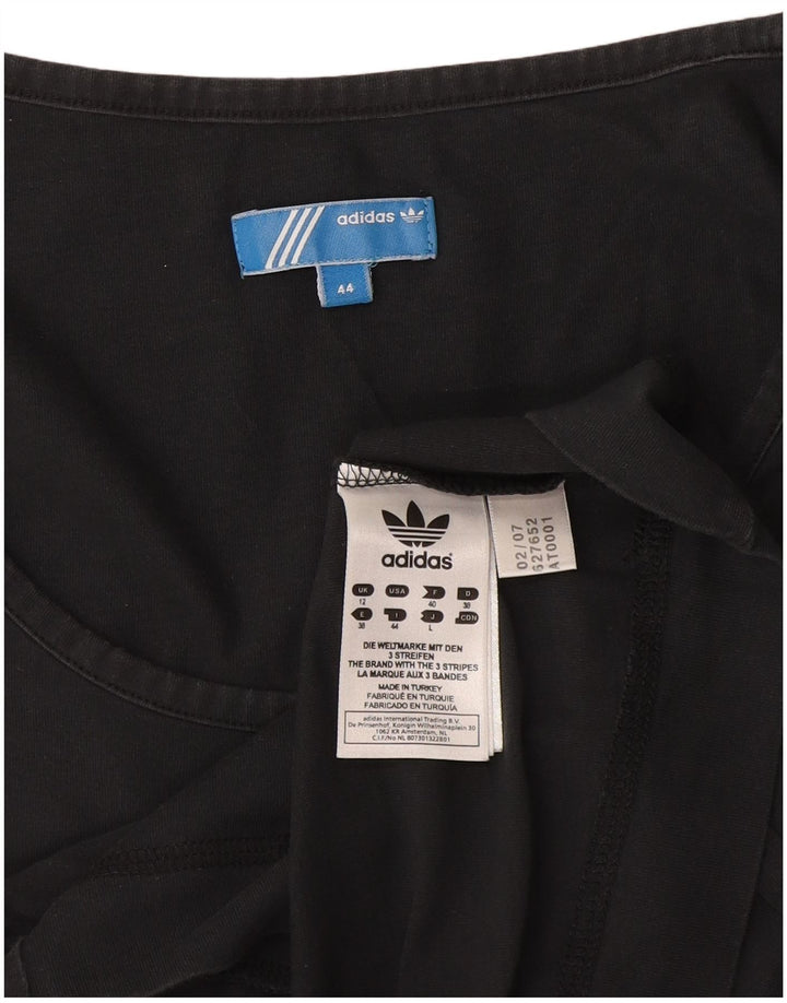Adidas Womens Graphic Vest Top UK 12 Médio Algodão Preto