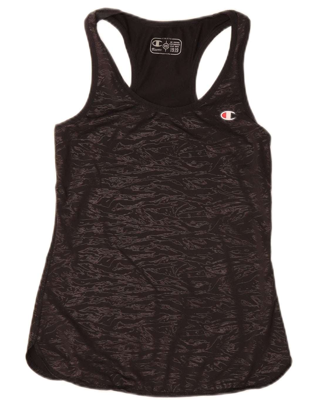 Colete feminino Champion com padrão abstrato UK 4 XS preto