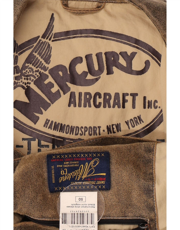 Jaqueta jeans masculina Mercury IT 50 grande algodão marrom