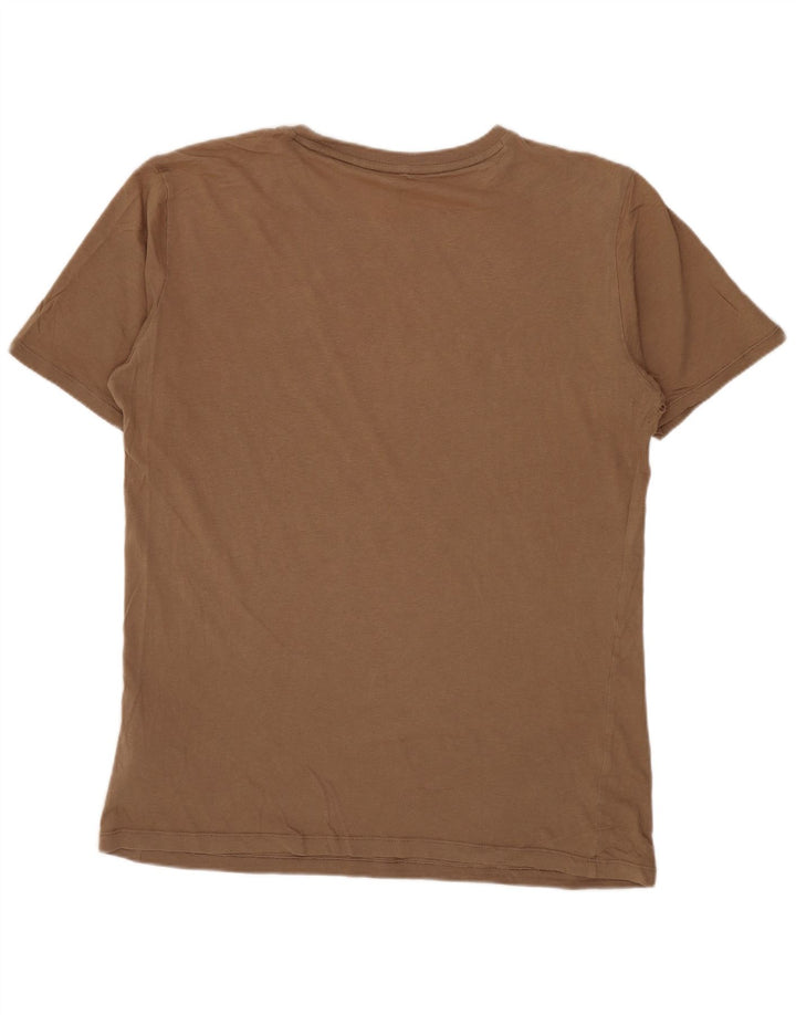 Puma Mens Graphic T-Shirt Top Pequeno Algodão Marrom