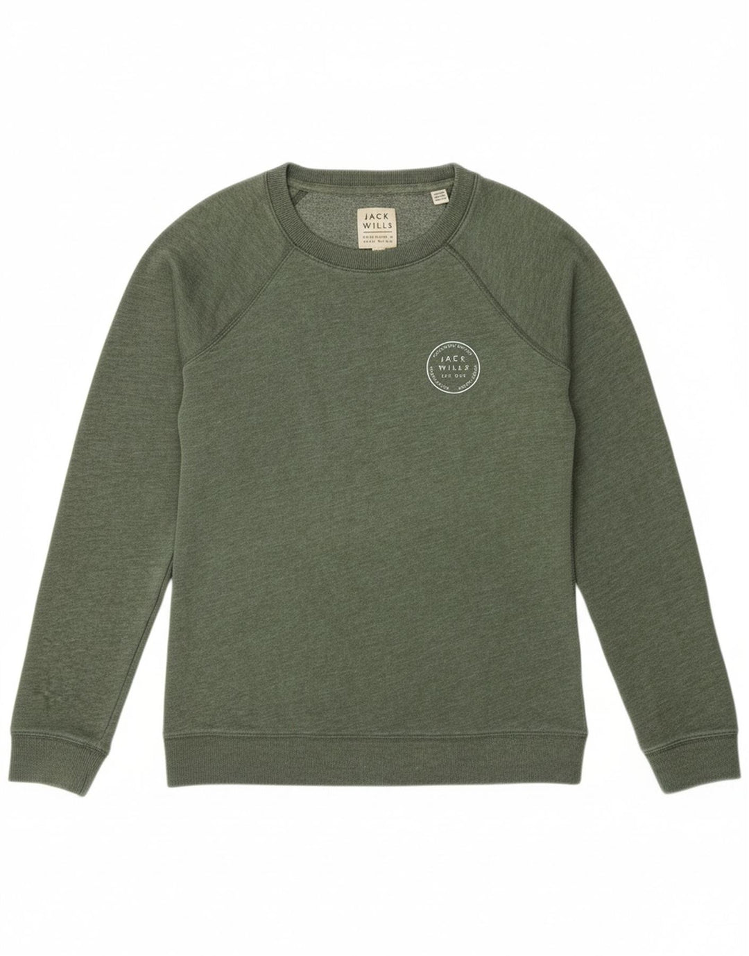Suéter feminino JACK WILLS Reino Unido 8 pequeno algodão verde