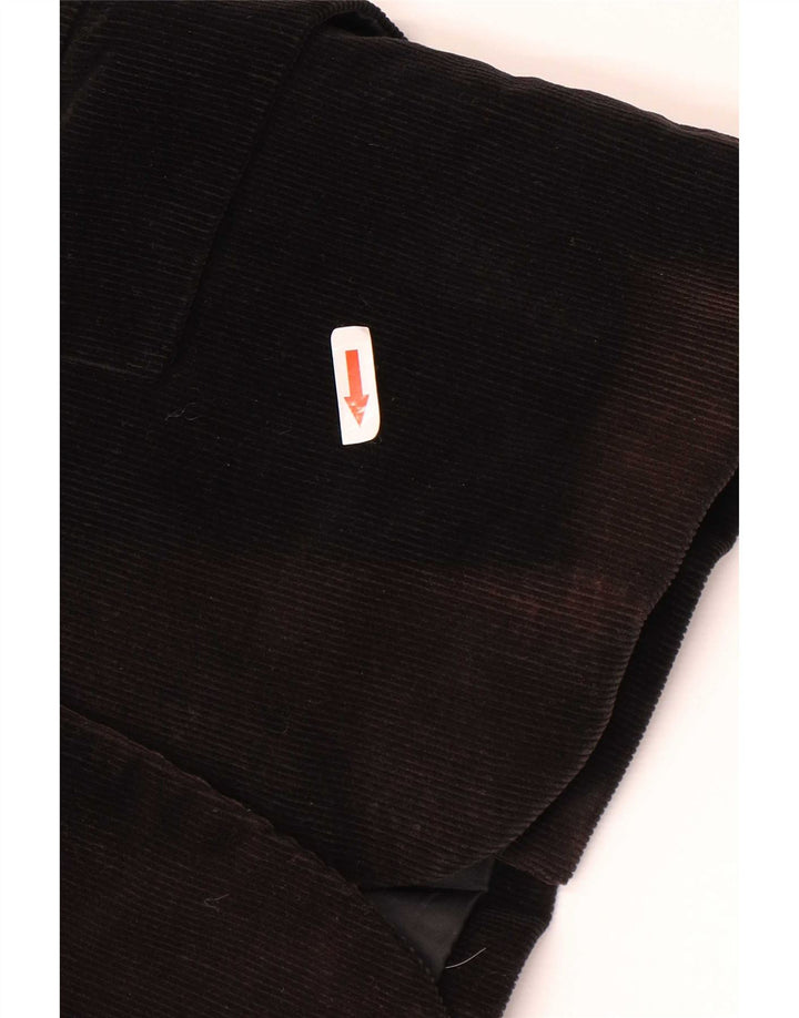 Zara Jaqueta blazer feminina de veludo cotelê com 2 botões EU 42 grande algodão preto