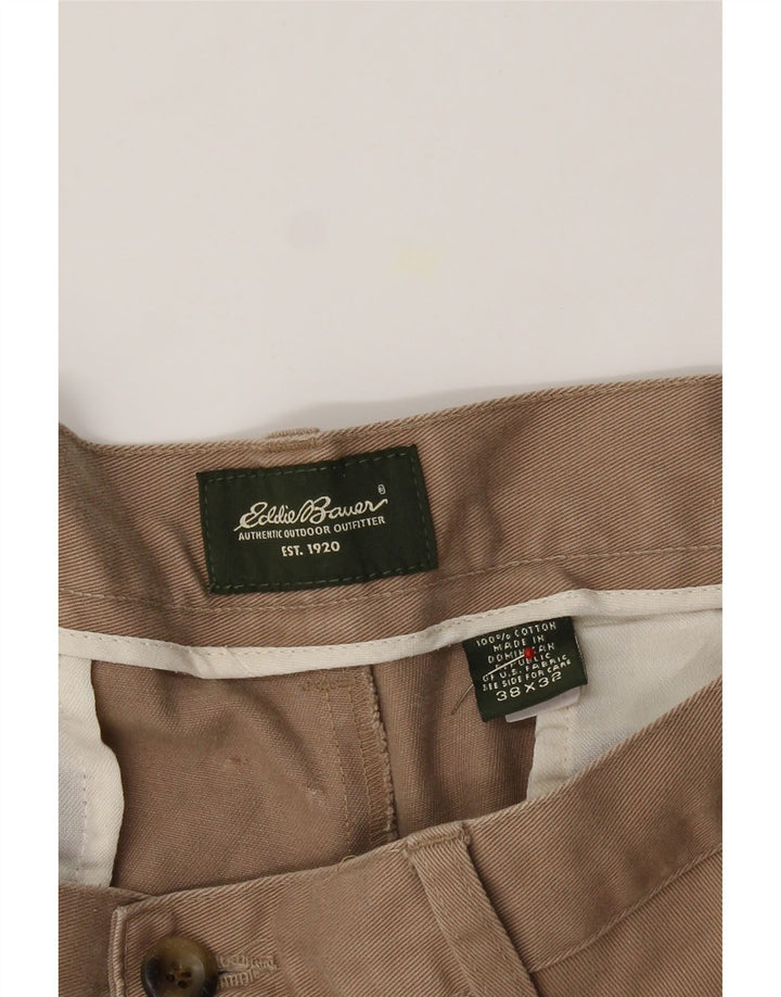 EDDIE BAUER Mens Straight Chino Trousers W38 L32 Beige Cotton Vintage Eddie Bauer and Second-Hand Eddie Bauer from Messina Hembry 