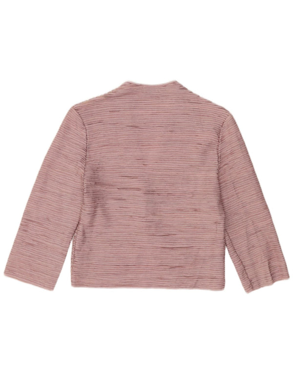 Blusa feminina de manga 3/4 da Phase Eight Reino Unido 10 pequena rosa nylon