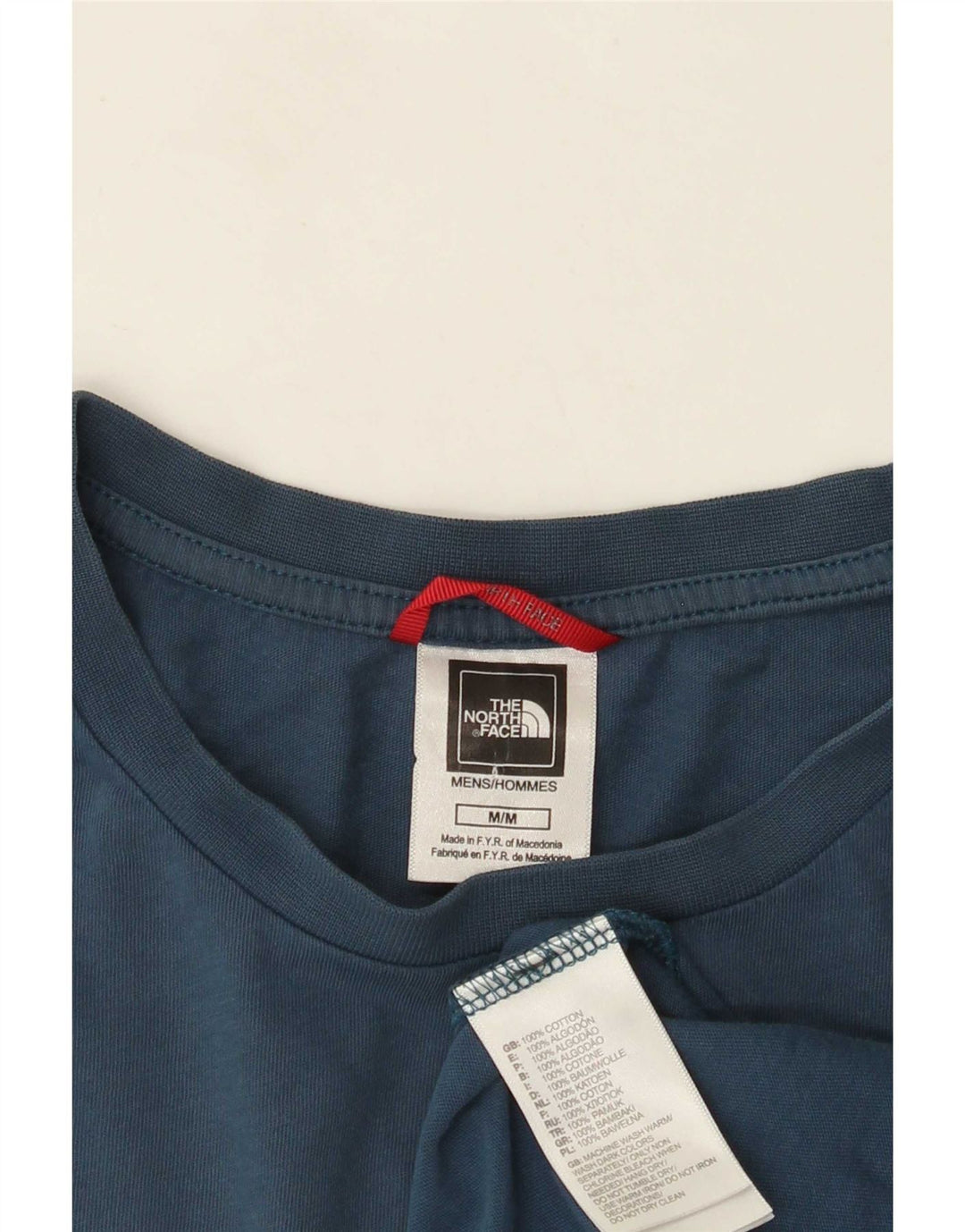 Camiseta gráfica masculina The North Face Top de algodão azul médio