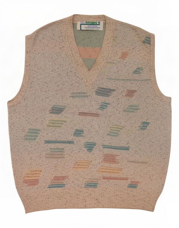Regata masculina Kruger Vest EU 56 XL algodão geométrico cinza
