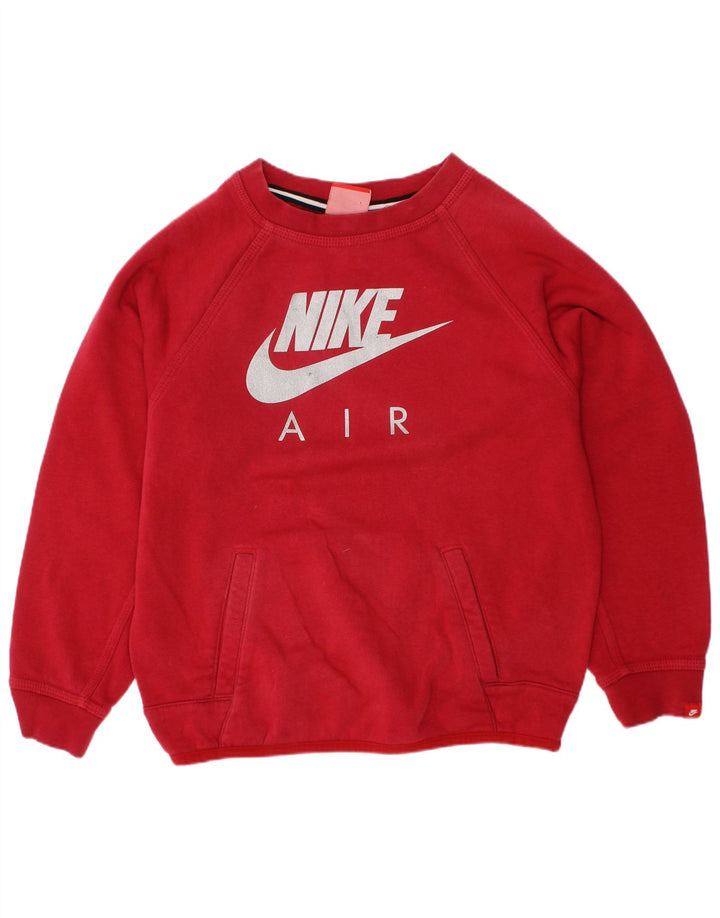 Moletom gráfico Nike Boys Jumper 7-8 anos XL vermelho algodão