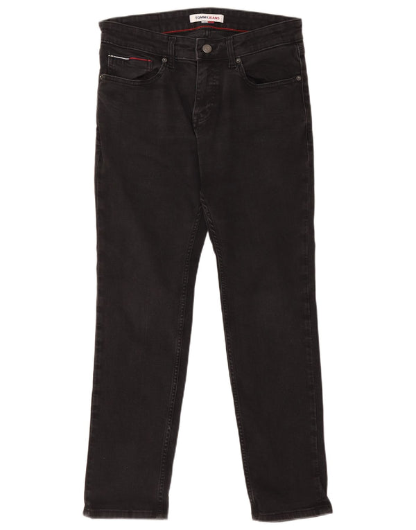 Tommy Hilfiger Mens Slim Jeans W32 L30 Black Cotton