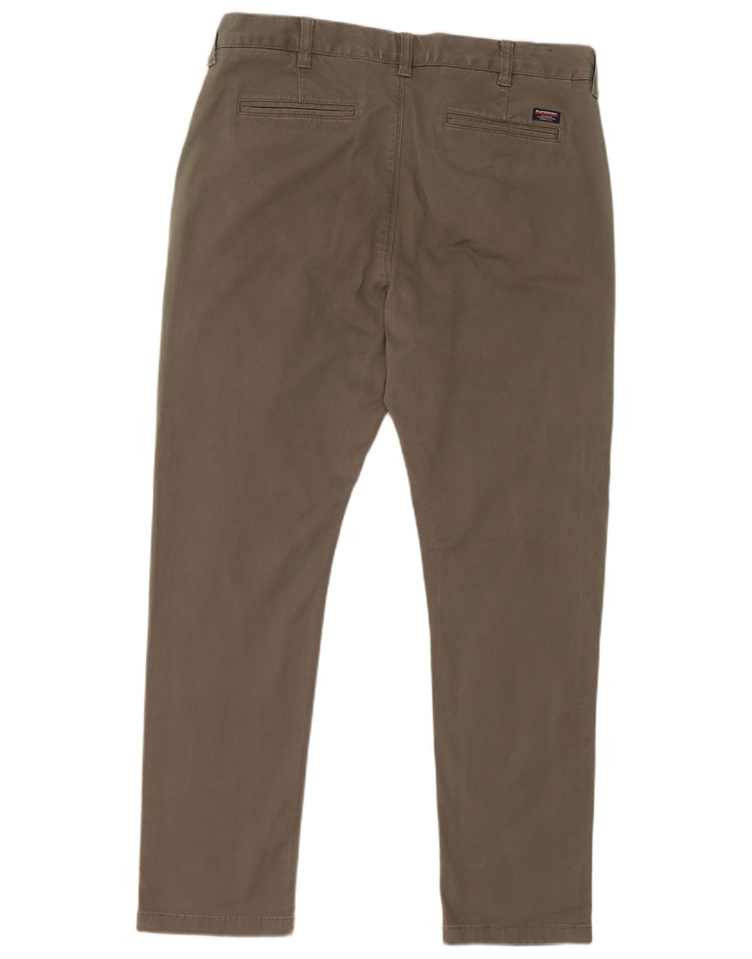 Calça cargo slim masculina Superdry W34 L30 algodão cáqui
