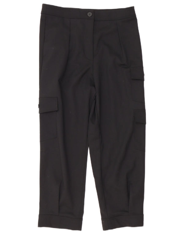 Calça cargo feminina Sundek reta média W30 L26 algodão preto