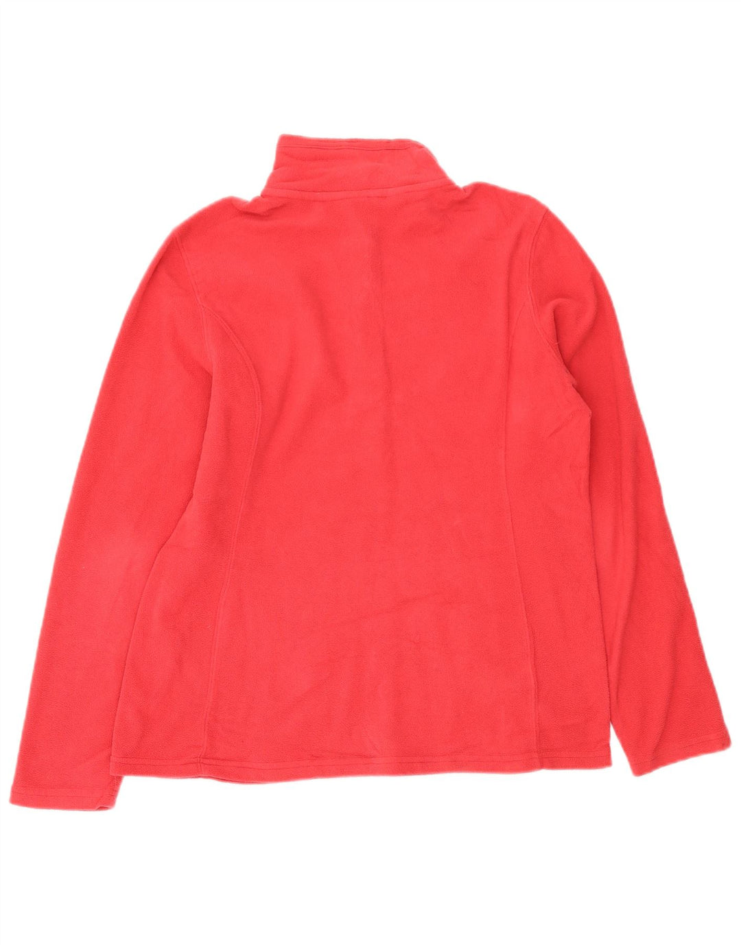 Jumper de lã feminino Eddie Bauer com zíper e gola UK 14 poliéster rosa médio