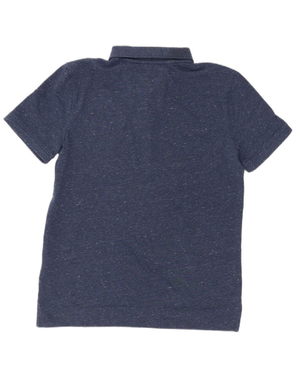 Camisa polo masculina Tommy Hilfiger 13-14 anos azul marinho algodão manchado
