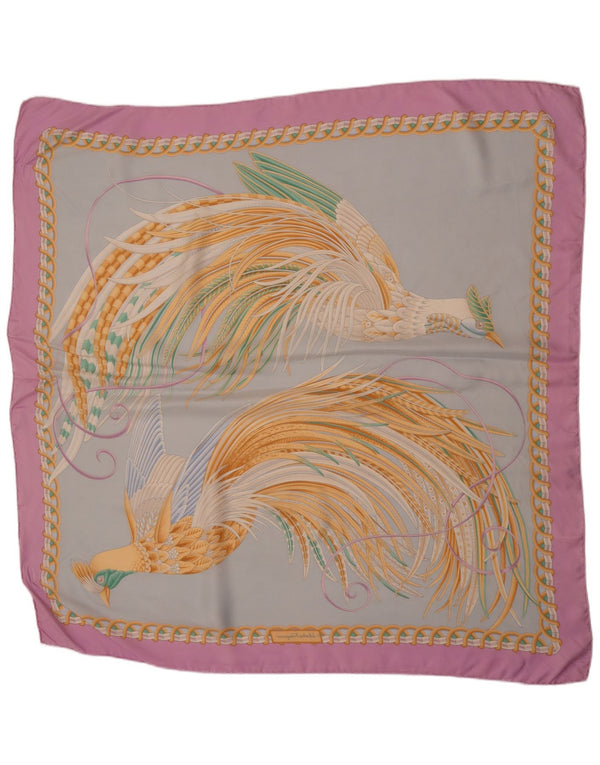 Lenço quadrado feminino Salvatore Ferragamo tamanho único designer multicolorido