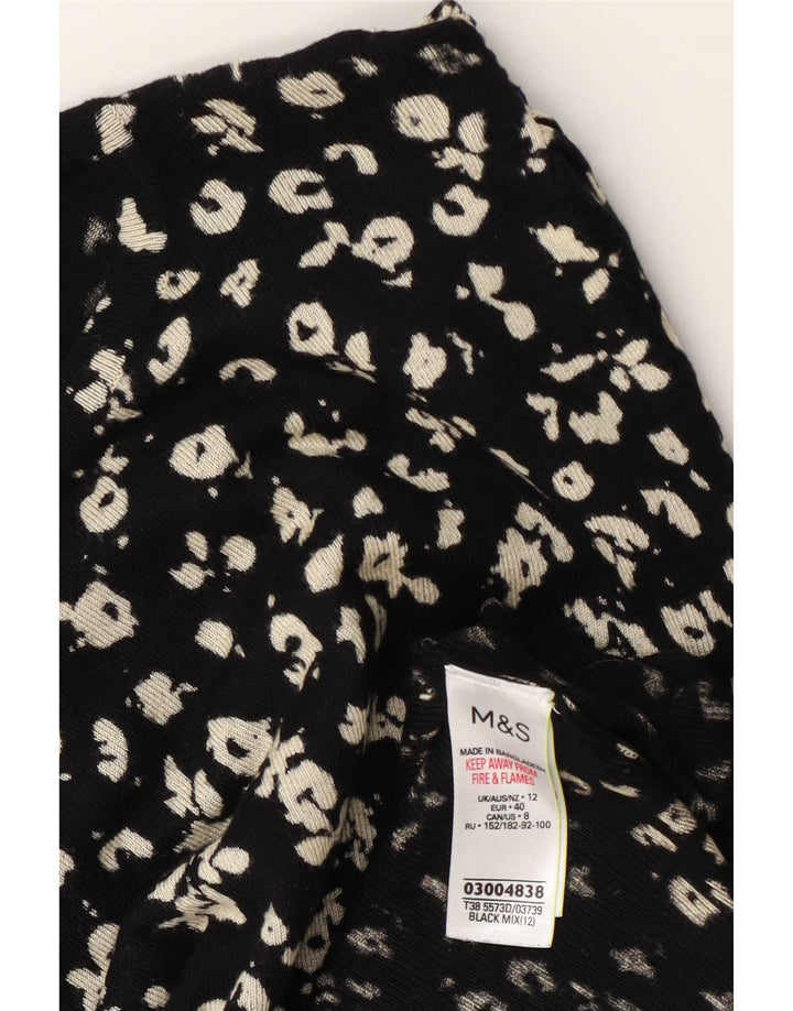Suéter feminino Marks & Spencer com gola redonda Reino Unido 12 médio preto