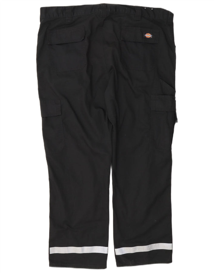 Calças cargo retas masculinas Dickies W40 L28 poliéster colorblock preto