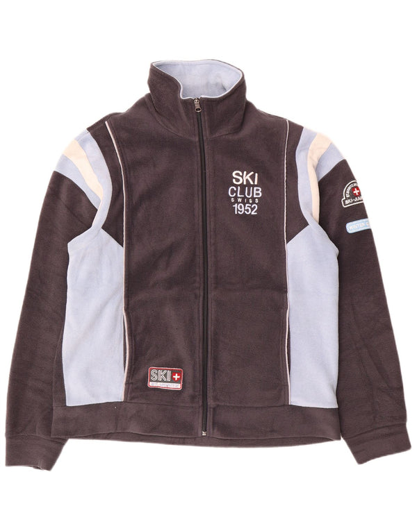 Jaqueta masculina de lã de esqui F.LLI Campagnolo UK 40 grande bloco cinza