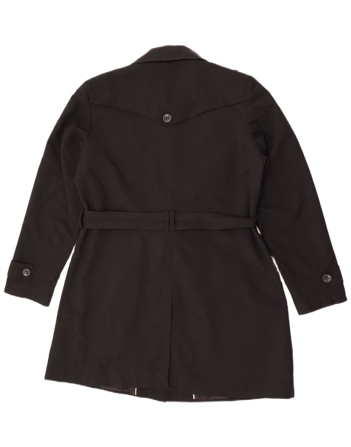 Casaco impermeável feminino Marks & Spencer Reino Unido 16 grande poliéster preto