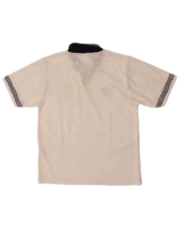 Camisa gráfica masculina Umbro Inglaterra 1990-1992 Top pequeno branco esportivo