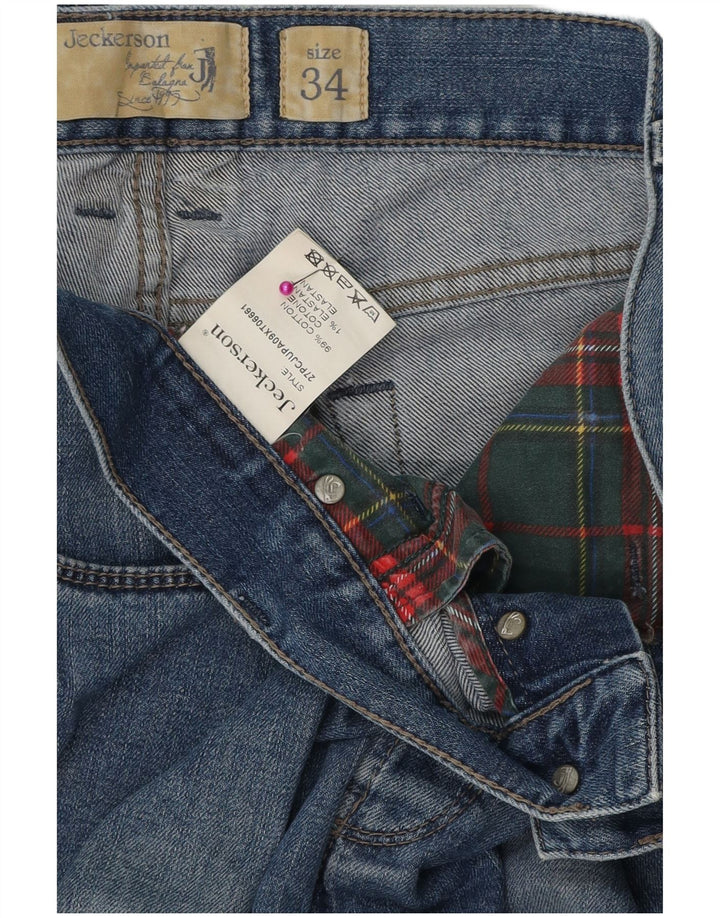Jeans slim masculino JECKERSON W34 L30 algodão azul