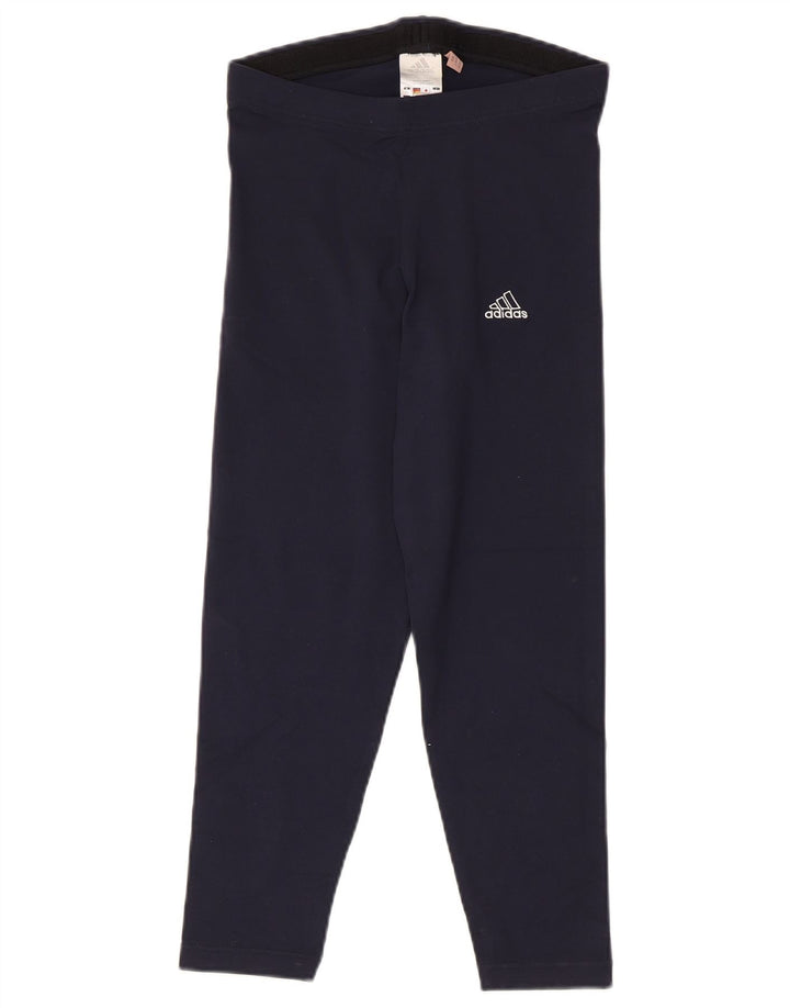 Leggings femininas Adidas UK 14 grandes azul marinho poliamida