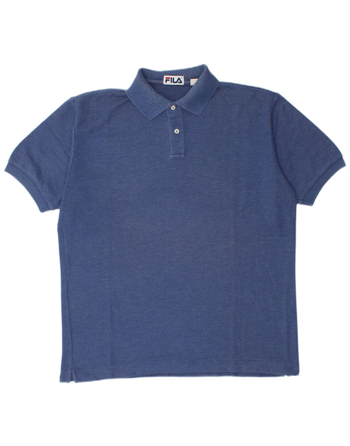 Camisa polo masculina Fila IT 52 grande algodão azul