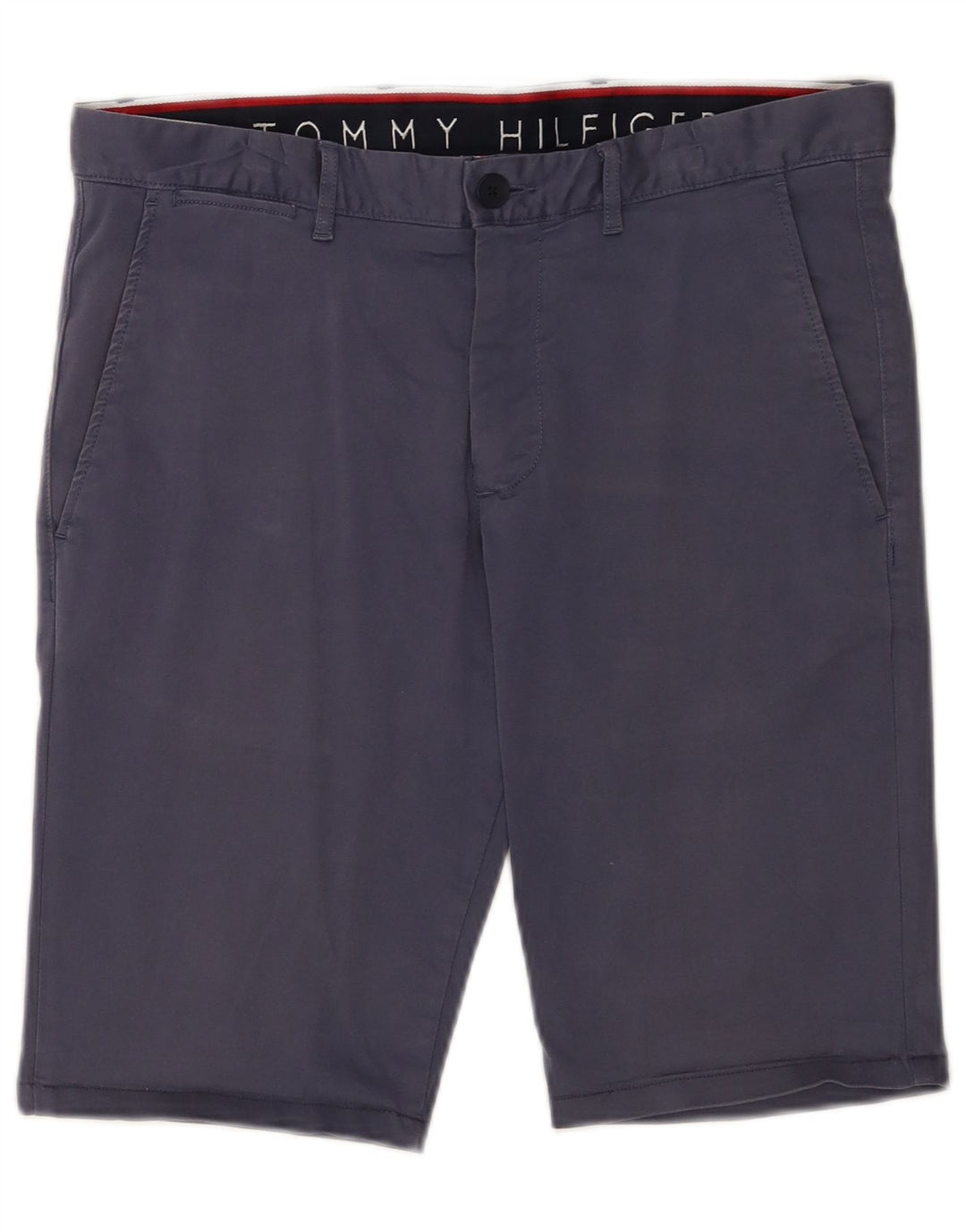 Tommy Hilfiger Mens Chino Shorts W32 Médio Algodão Azul Marinho