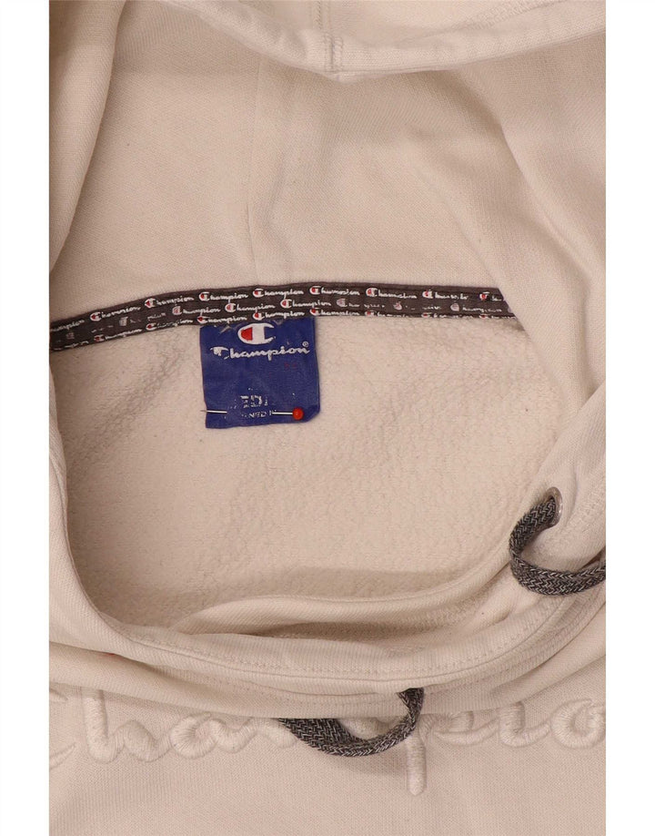 Jumper com capuz gráfico feminino Champion UK 14 médio branco