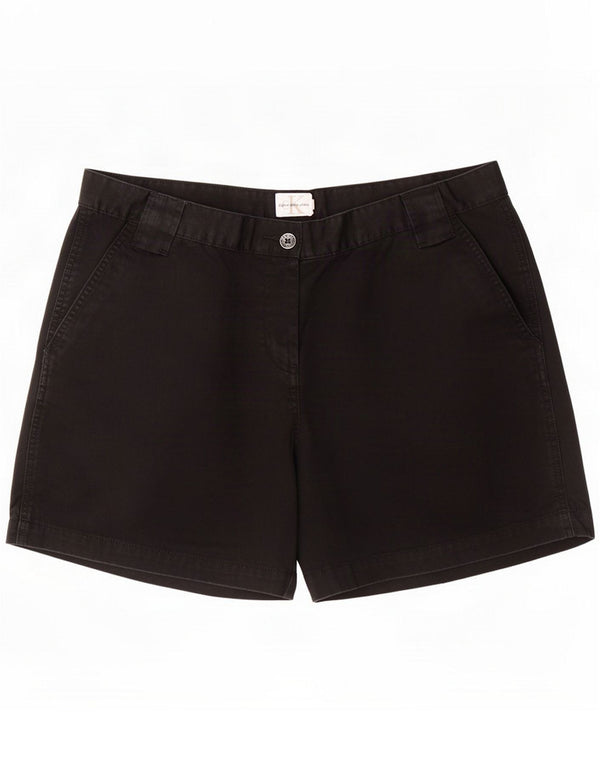 Calvin Klein Jeans Womens Chino Shorts US 14 XL W36 Algodão Preto