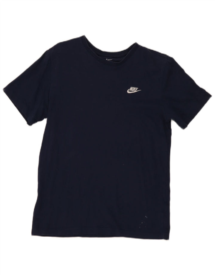 Camiseta masculina Nike Top médio algodão azul marinho