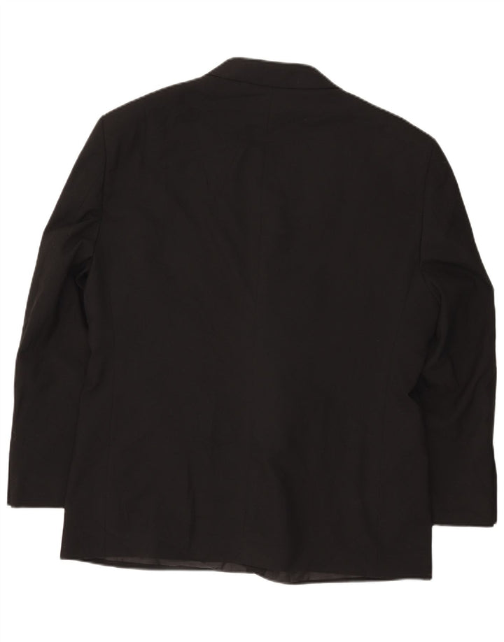 Jaqueta blazer masculina de 2 botões Marks & Spencer Reino Unido 46 XL preto colorblock