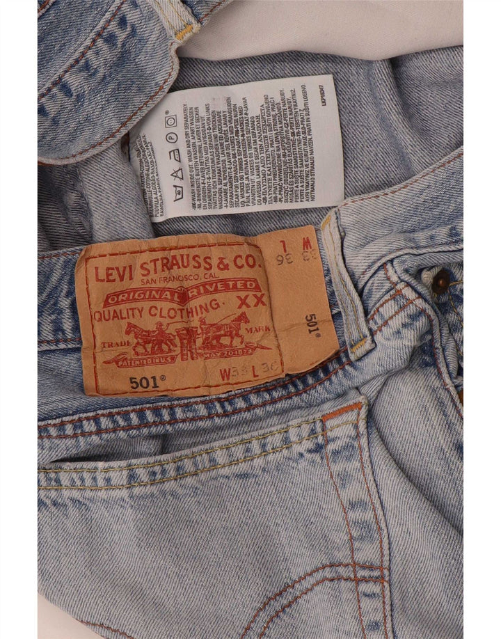 Levi's Masculino 501 Straight Jeans W33 L28 Azul Algodão