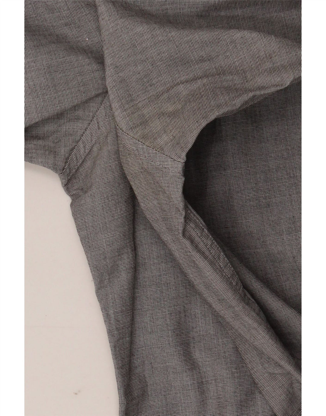 Camisa masculina DKNY de algodão listrado cinza médio