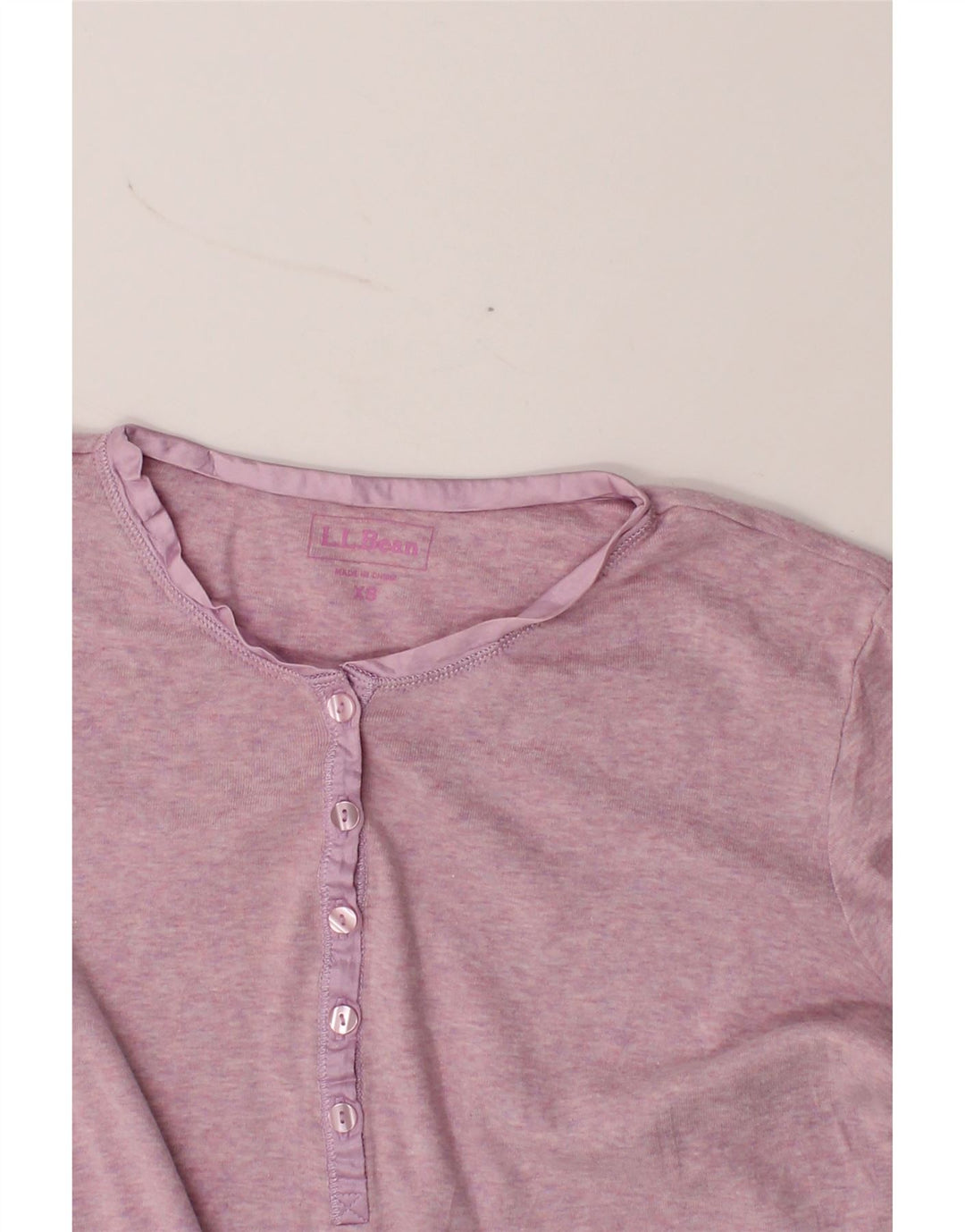 L.L.BEAN Womens Oversized Top Long Sleeve UK 6 XS Pink Cotton Vintage L.L.Bean and Second-Hand L.L.Bean from Messina Hembry 