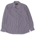 PIERRE CARDIN Camisa masculina de ajuste regular 2XL poliéster azul guingão