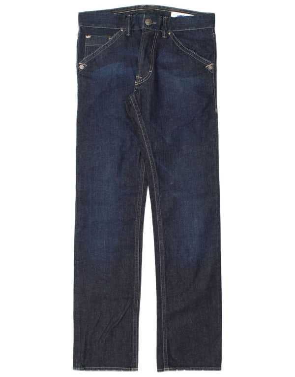 Gas Mens Straight Jeans W28 L33 Azul Marinho Algodão