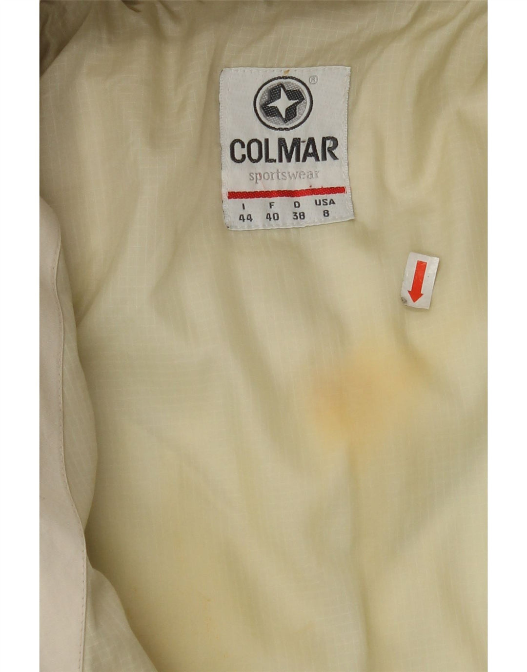 Jaqueta acolchoada com capuz feminino COLMAR IT 44 Médio Off White