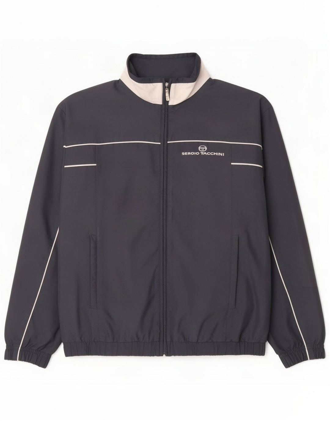 Sergio Tacchini Jaqueta feminina de treino IT 44 Colourblock cinza médio