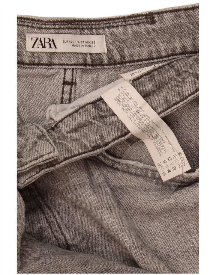 Zara Mens Distressed Slim Jeans EU 42 Grande W32 L31 Algodão Cinza