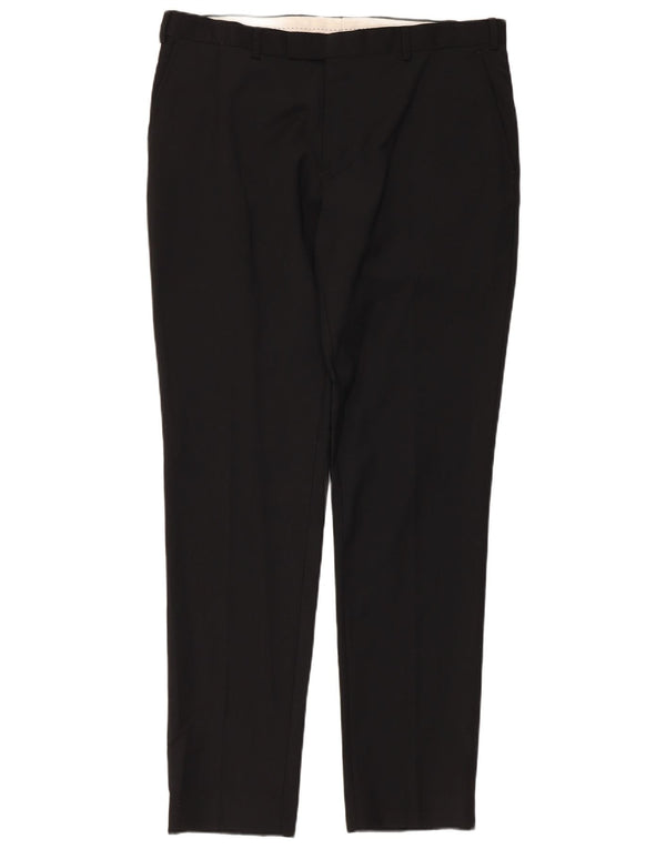 Calça masculina Dkny Slim Fit W36 L33 Lã Preta