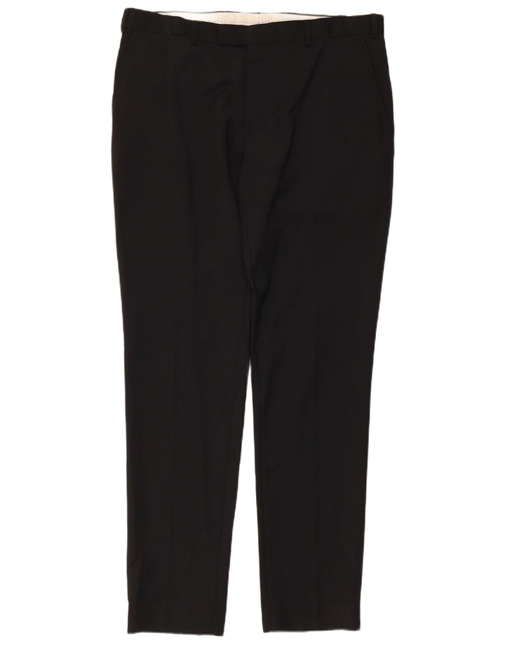 Calça masculina Dkny Slim Fit W36 L33 Lã Preta