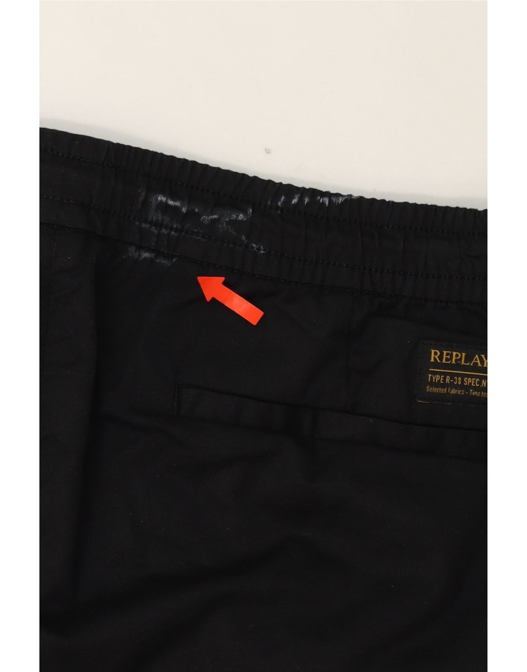 REPLAY Mens Straight Casual Trousers W30 L29 Black Cotton Vintage Replay and Second-Hand Replay from Messina Hembry 