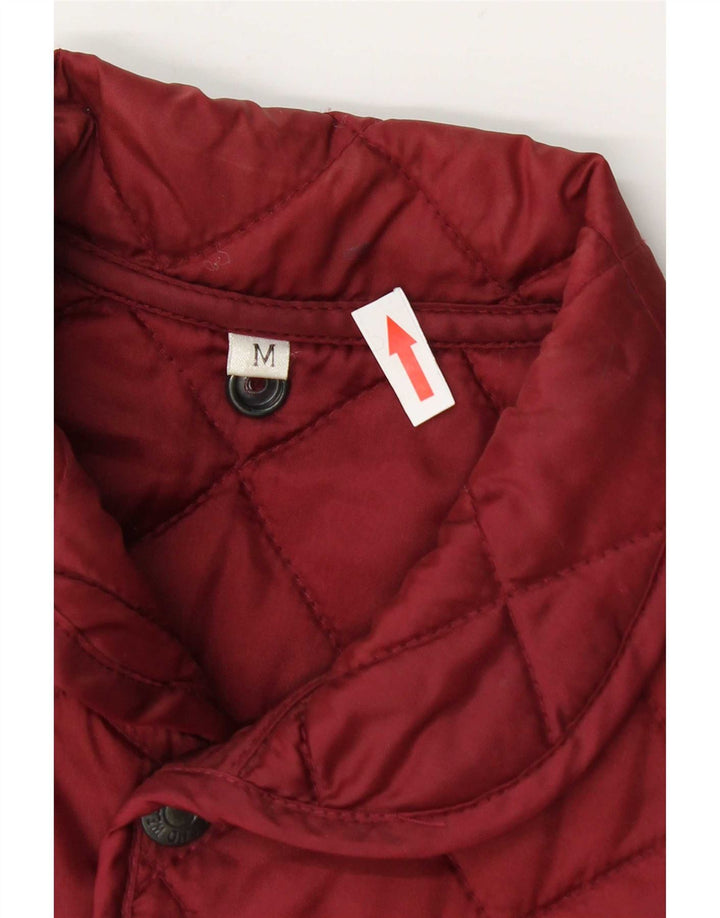 Colete acolchoado masculino vintage UK 38 médio Borgonha