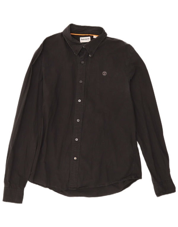 Camisa masculina Timberland Slim Fit médio algodão preto