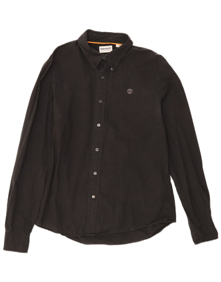 Camisa masculina Timberland Slim Fit médio algodão preto